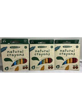 Sproutlings Natural Crayons Soy & Beeswax Blend, 8 Vibrant Colors Lot of 3 Boxes